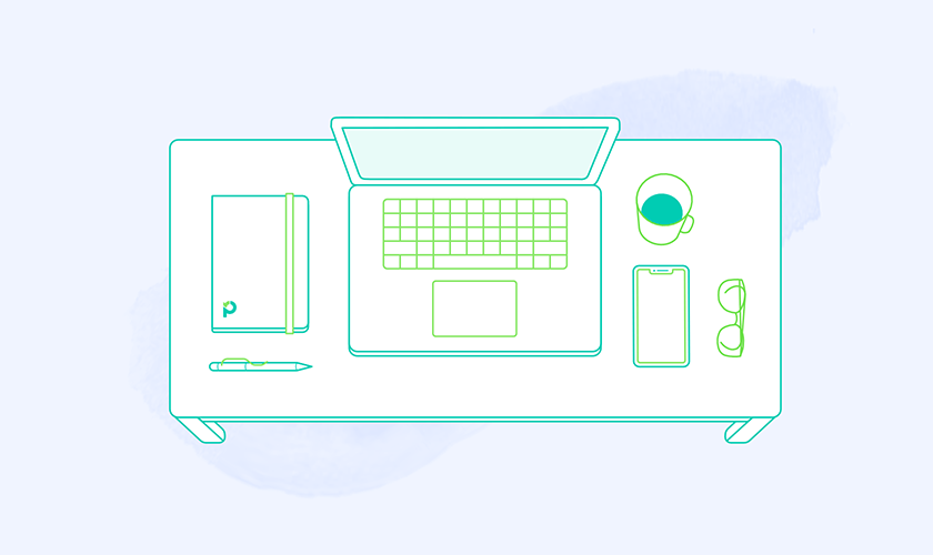 organized work desk
