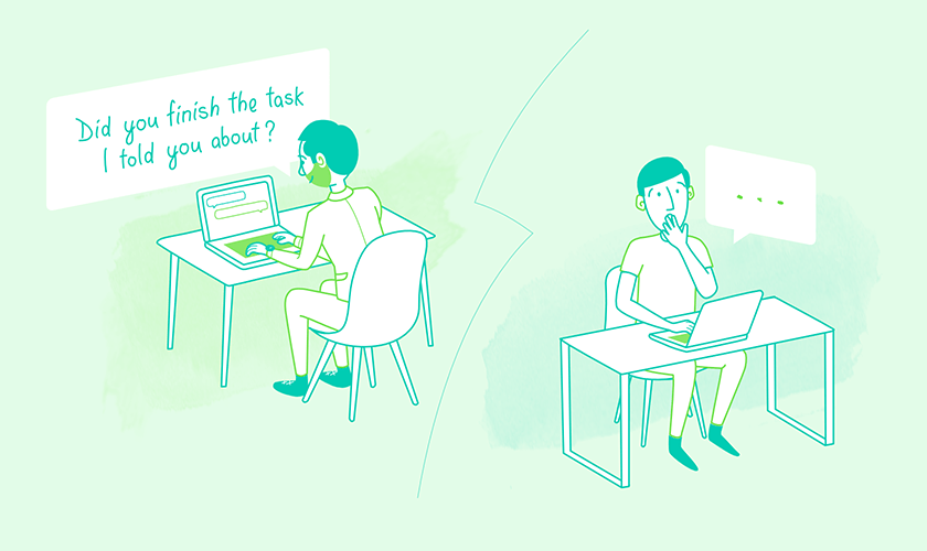 remote team communicating
