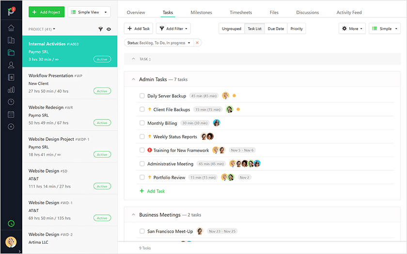 to do list in a work management software